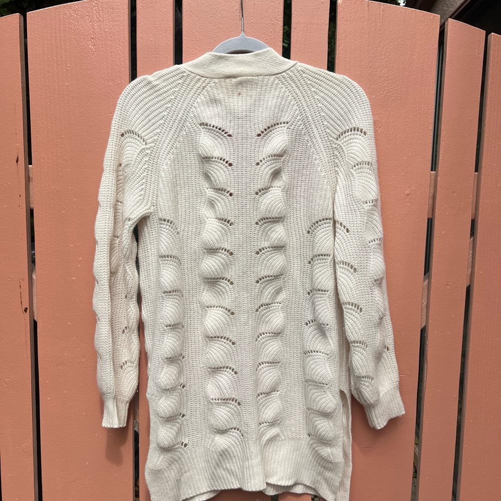 Elie Tahari Cream Cashmere Cardigan - Picture 8 of 11